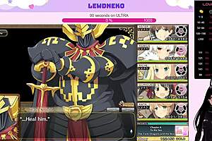 Vtuber lewdneko's intriguing game play leads to huge creampie in evenicle