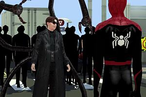 spider-man battles dr octopus in a villain showdown