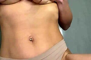 student caresses big tits vs milf's bold exposure