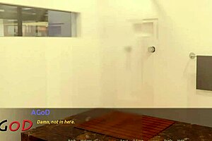 Teen girl gives blowjob in 3D game walkthrough