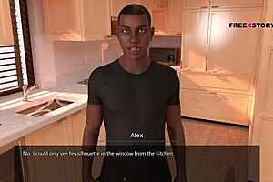 Alex Shakes Hard Cock Watching Landlady's Nude Yoga