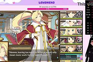 Vtuber lewdneko's intriguing game play leads to huge creampie in evenicle