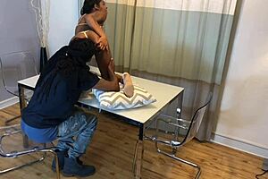 In the birdbox scene, she gets her fat pussy and asshole fucked hard