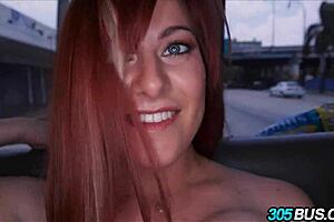 Big Tit Redhead Begs For Anal Threesome