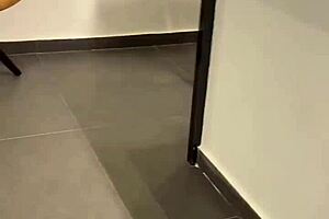 The cleaning lady got on her knees in the laundry room to suck my dick, and she obeyed with face fucking and orgasm.