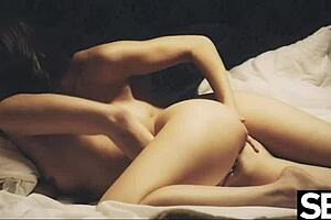 redhead girlfriend's big tits bounce wildly