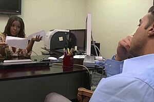 Candice Nicole Sucks And Fucks White Cock With Her Big Ebony Tits?