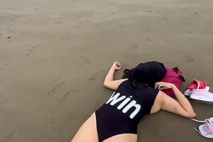 I fuck her on the beach