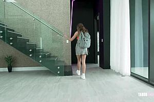 hot step daughter bent over for big cock taboo