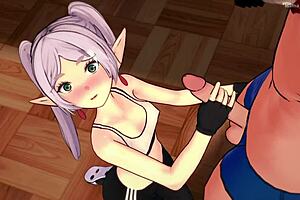 i saw frieren gettin fucked on the floor in her sporty clothes, it was so hot and uncensored