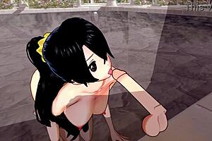 3d hentai babe with big ass gets slammed hard. Tits bounce wild!