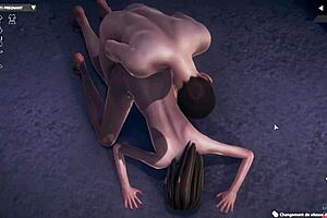 Yo, check this wild pregnant fuck in 3D cartoon style!