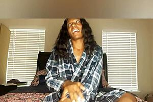 missing you joi, my ebony girlfriend with big tits gives jerk off instructions