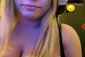 she's bent over in doggystyle, flaunting her big tits in this casual homemade video