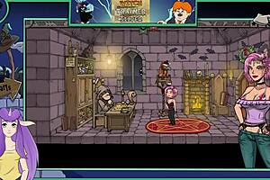 Witch trainer silver encounters sexy brunette in anime game part 17.