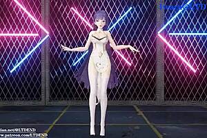 raiden mei shakes in chinese dress