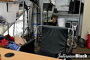 Slutty teen 18+ SUCKS black cocks at the OFFICE interview