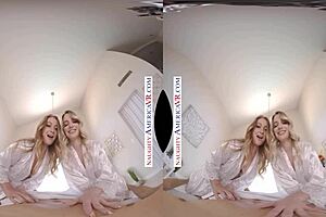 naughty america 2 chicks same time vr with kenna james & veronica weston