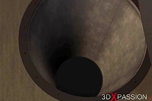 Ebony beauty endures extreme restraints and hard fucking