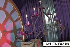 jayden jaymes plays with her big tits and pussy