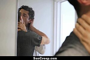 Stepson hops and rides on stepdads cock despite taboo