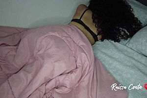 My friend's wife in panties with big ass and natural tits.