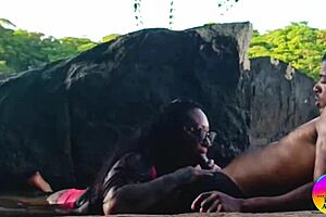 Being fucked in the river by my lover publicly