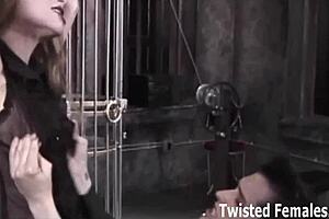 Bound Lesbian Takes Femdom Punishment With Toys