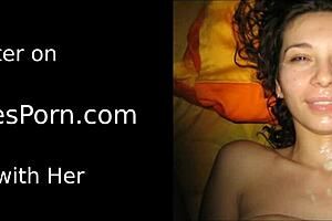 redhead with amazing features performs on webcam