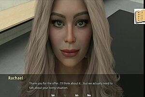 In hentai game, Wvm 53 licks Bailey's shaved pussy erotically.