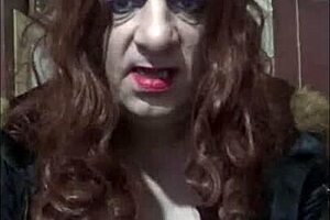 Crossdresser loves to give himself a machine masturbation part 1 😍