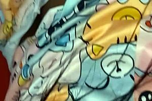 Alice in pajamas gets excited when invited to watch a movie