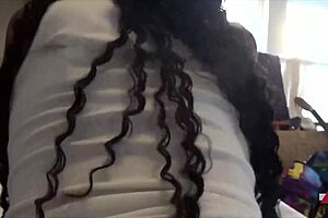 Watch her big ass take that big cock in doggystyle, creampie in panties?