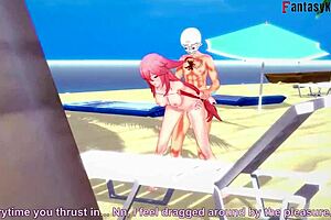 Yae Miko's Beach Bikini Passion