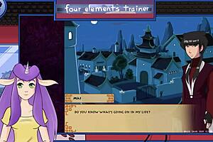 avatar the last airbender hentai features a royal handjob in the game