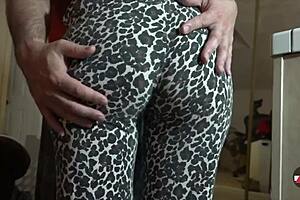 Grabbing her ass in tights during yoga close up dirty talk