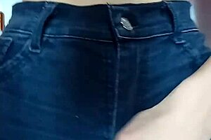 i'm playin with a belt spankin her pussy hard.