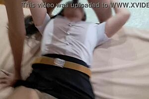 Thai student couple in cosplay doing wild 69, feels insane!