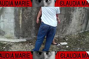 Impossible Positions To Eat Fat Woman's Pussy On The Street Until She Cums!