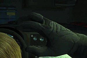 dirty blonde prostitute pov in gta, with messy hair and filthy actions, begging for more rough play