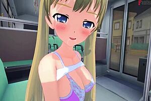 Airi akizuki pov sex on the bus with cute blonde step