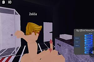 I'm watchin' this gay porno on roblox, it's so excitin'!