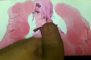 Heyy, check out this anime feet cum tribute I made! 😜