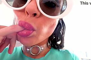 kristall rush huge cock pov blowjob all the way down deepthroat facefuck and cum swallow wow