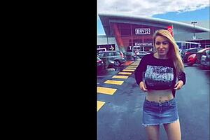 On the second day in Paris, boldly flashing my panties and teasing with a big black cock.