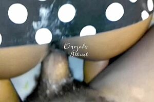 well-endowed guy eats young latina ebony pussy in sheer dress!