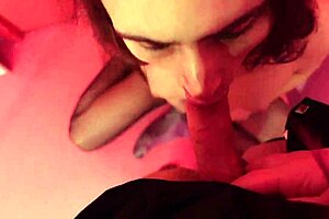 i got a bareback facial from a redhead shemale