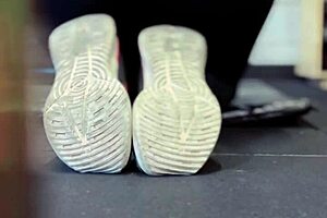 Training in my gym, I got soaking wet, dripping down my legs in public.