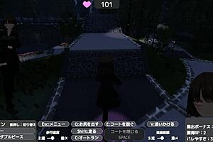 Sereka sneaks out in a naked coat for outdoor exposure