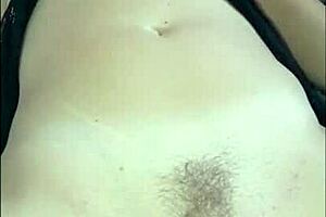 Mature housewife uses dildo and vibrator on natural tits